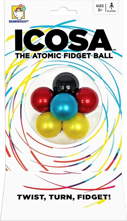 Brainteaser Puzzle for Kids & Adults, Brainwright Icosa Atomic Puzzle Ball, 3D Puzzle Game, Travel Games, STEM Toys, Family Games, Brain Games for Kids 8-12
