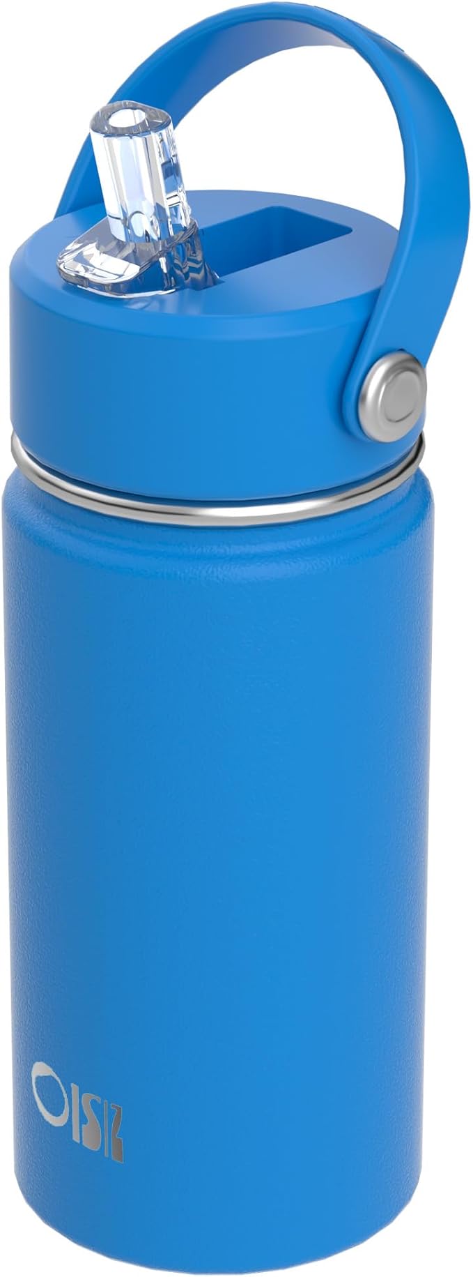 OISIZ Kids Water Bottle with Straw Lid 14oz, Vacuum Insulated 316 Stainless Steel Water Bottles for Kids for School, Leakproof Water Bottle, BPA Free and Keep Cold for 24 Hours,Ocean