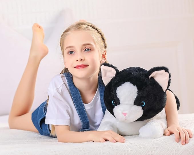 Wepop 5lbs Weighted Stuffed Animals, 24in Big Cat Plush Weighted Stuffed Animal, Cuddle Plushie Pillows Gifts for Kids, Adults, Boys and Girls