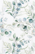 Decorative Blank Receptacle Wall Plate Watercolor Eucalyptus Leaves Sage Green Spring Botanical Plants 1-Gang No Device Light Switch Mid Size Electrical Face Plate Cover for Unused Outlets/Switches
