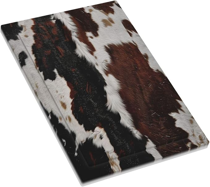 Cowhide Print Abstract Animal Fur Rustic Light Switch Cover Plate 1 Gang No Device Blank Electrical Wall Plates Faceplate Decorative Switch Plate Covers for Farmhouse Home Decor