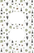 Wine & Vineyard Duplex Wall Plate - 1-Gang Standard US Size Vintage Wine Bottle & Grape Outlet Covers, French Country for Kitchen Decor