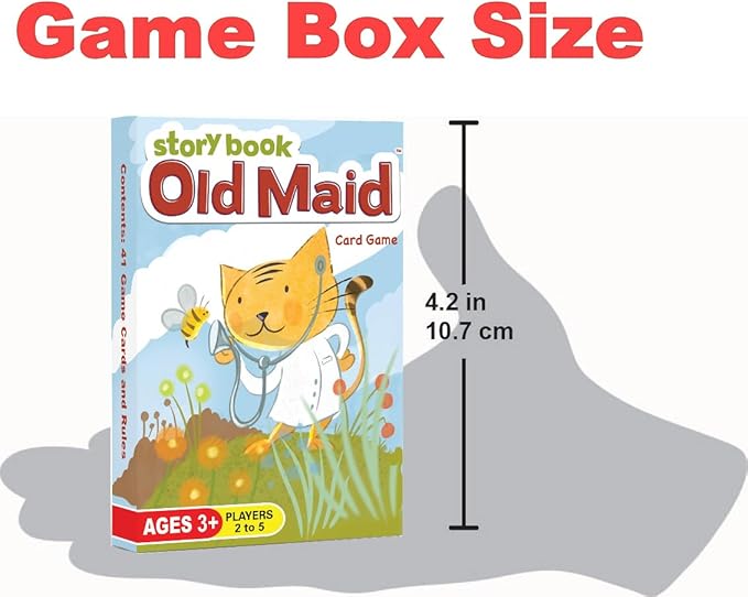 Arizona GameCo Story Book Old Maid, a Family Card Game for Kids Age 3 and Up – No Reading Required to Play – a Super Cute Classic for Families, Classroom, Stocking Stuffer or Gift Idea
