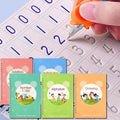 AALGO Magic Grooved Practice Copybook 5 Pack with Pens, Reusable Grooved Handwriting Magic Workbooks,Learn to Write Letters Numbers, Math, Tracing for Kids Ages 3-8