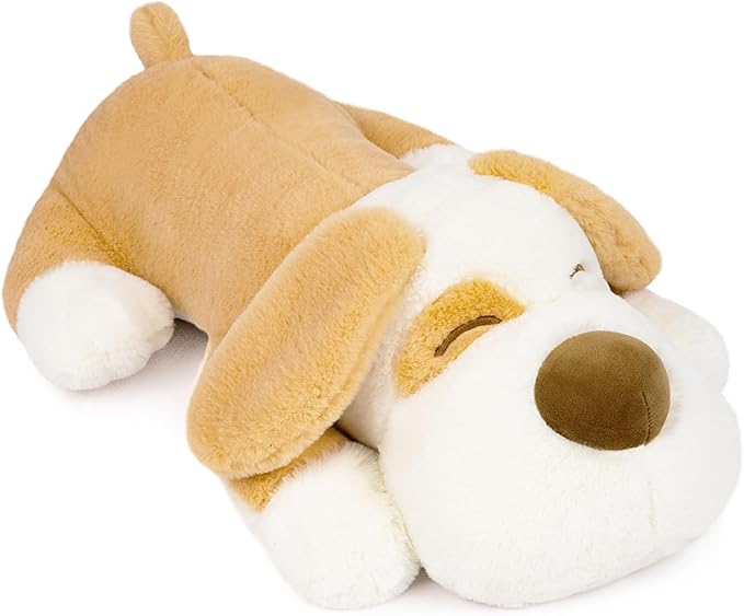 Niuniu Daddy Weighted Dog Stuffed Animal for Kids & Adults, 18" | 3lb Weighted Plushies Pillow for Sleeping and Calming, Cute Lying Plush Toy Large Huggable Gift for Everyday Comfort