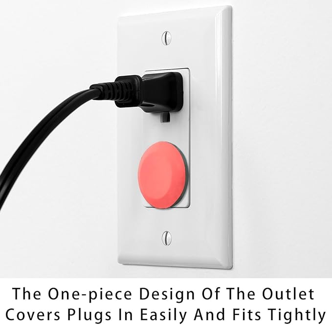 Pure Pink Pattern Outlet Plug Covers Child Proof Electrical Outlets Protector - Wall Socket Protector for Baby Kids- Electrical Insulation