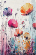 Decorative Light Switch Plate Covers Colorful Watercolor Wildflowers Elegant Painting Floral 1 Gang No Device Single Blank Outlet Covers Wall Plate Light Switch Cover Plate for Home Decor