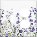 Lavender Wildflowers Purple Flowers Plant Floral Wallplates 1 Toggle 1 Duplex Switch Plate Electrical GFCI Faceplate Decorative Light Switch Covers for Bedroom Living Room Decor