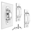 Light Switch Cover Guard, 2 Pack Clear Light Switch Lock, Light Switch Guard, Child Proof Light Switch Cover, Prevent Accidental ON/Off from Kids, Pets, Bumps，Includes Screws