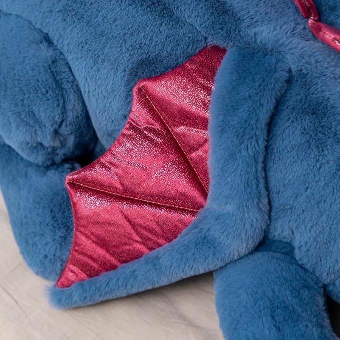 Weighted Dragon Stuffed Animal, Soft and Sturdy Weighted Stuffed Animals for Kids and Adults, Medium Blue Dragon Stuffed Animal(35.4" 5Lbs)