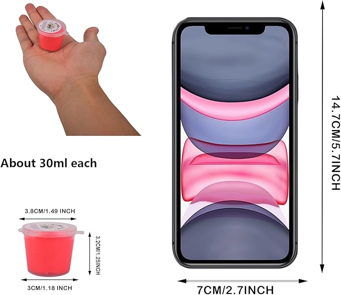 WUHUANIU 20 Packs Multicolor Butter Slime Kit, Super Stretchy & Non-Sticky, Slime Party Favors for Kids & Adults, Goodie Bag Stuffers