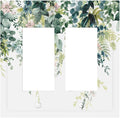 Colorful Plant Flower Sage Eucalyptus Leaves Decorative Outlet Covers 2 Gang Double GFCI Rocker Electrical Wall Panels Light Switch Cover Plate for Bedroom Living Room Decor