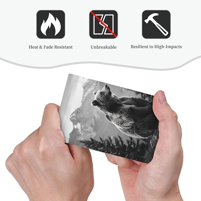 Light Switch Cover Black White Bear Mountain Pine Trees Wilderness Decorative Switch Plates 1 Gang Blank No Device Outlet Covers Electrical Wall Plates for Bathroom Bedroom Decor