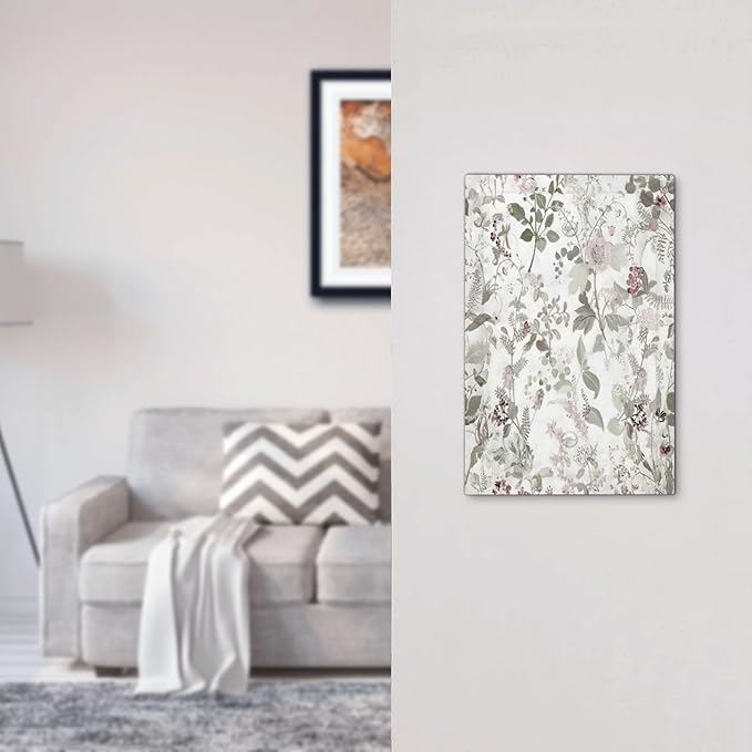 Boho Floral Leaf Vintage Watercolor Flower Light Switch Cover Plate 1 Gang No Device Blank Electrical Wall Plates Faceplate Decorative Switch Plate Covers for Farmhouse Bedroom Decor