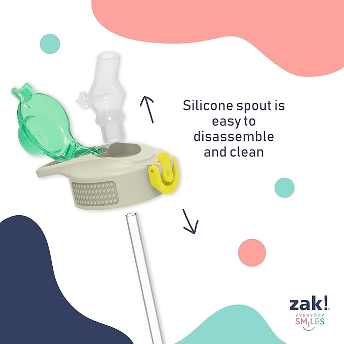 Zak Designs Hot Wheels Sage Kids Water Bottle For School or Travel, 16oz Durable Plastic Water Bottle With Straw, Handle, and Leak-Proof, Pop-Up Spout Cover, 2-Pack Set (Monster Trucks)