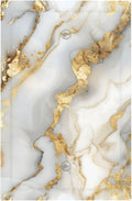 Luxurious White Gold Marble Patterns Abstract Light Switch Cover Plate 1 Gang No Device Blank Electrical Wall Plates Faceplate Decorative Switch Plate Covers for Bathroom Kitchen Decor