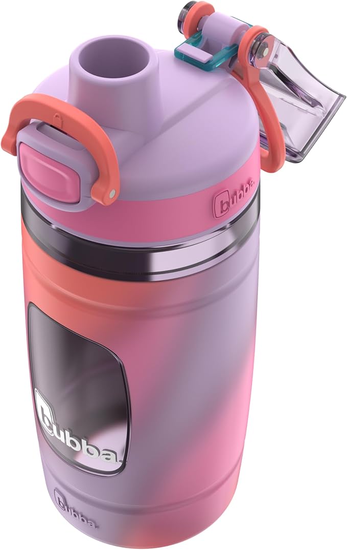 Bubba Kids Flo Silicone Sleeve and Wide Mouth 16oz. Water Bottle Medium Multi Frost (Tie Dye)