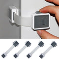 Child Proof Cabinet Locks, 4 Pack Child Locks for Drawer Cupboard Dishwasher Cupboard Pantry and Toilet. Adhesive Safety Baby Proofing Fridge Lock for Kids and Toddler