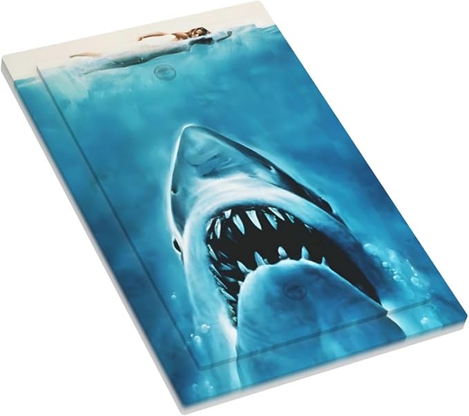 Swimming Woman Funny Shark Blue Ocean Light Switch Cover Plate 1 Gang No Device Blank Electrical Wall Plates Faceplate Decorative Switch Plate Covers for Kids Room Bedroom Decor