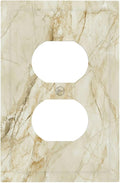 Outlet Covers Creamy Beige Marble Abstract Minimalism 1 Gang Duplex Light Switch Cover Plate Decorative Wall Plates Socket Cover Electrical Switchplate for Bathroom Home Decor