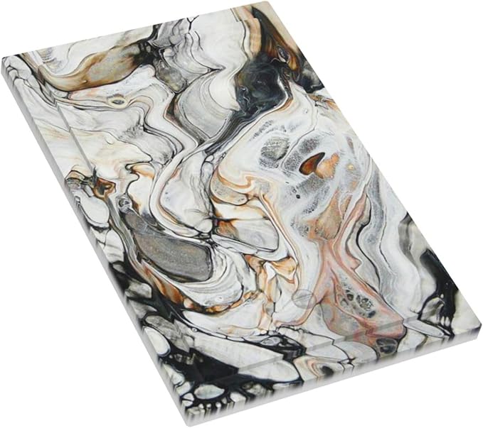Black Gold Marble Texture Modern Abstract Print Light Switch Cover Plate 1 Gang No Device Blank Electrical Wall Plates Faceplate Decorative Switch Plate for Bathroom Kitchen Decor