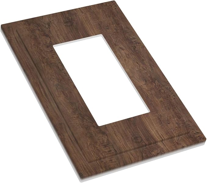 Decorative Outlet Covers Rustic Vintage Wood Grain Brown 1 Gang Single Rocker Light Switch Cover Plate Wall Plates GFCI Faceplate for Farmhouse Cabin Decor