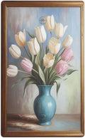 Decorative Art Light Switch Covers Tulips In Vase 1 Gang No Device Blank Switchplate Electrical Faceplate for Home Decor