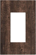 Brown Dark Wood Plank Rustic Vintage Print Decorative Outlet Covers 1 Gang Single Rocker Light Switch Cover Plate Wall Plates GFCI Faceplate for Farmhouse Home Decor