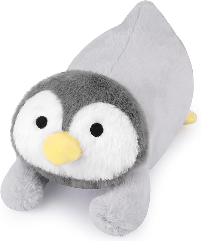 Weighted Penguin Stuffed Animal,10inch Weighted Plush Kawaii Penguin Stuffed Animal,Soft Penguin Plush Toy Huggable Weighted Plushie Pillow Gifts for Kids Girls Boys