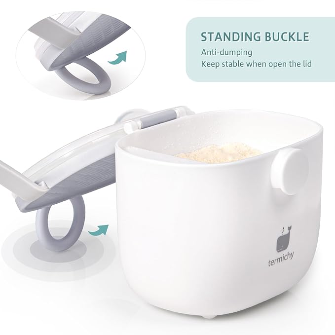 Termichy Baby Formula Dispenser, Portable Formula Dispenser Container with Scoop and Carry Handle for Travel Outdoor Activities for Baby Infant, 500ml 2Pack