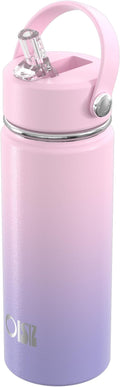 OISIZ 18oz Kids Water Bottle with Straw Lid, Vacuum Insulated Water Bottle Stainless Steel Bottles for Kids for School, Leakproof Water cups, BPA Free and Keep Cold for 24 Hours,Easy to Clean