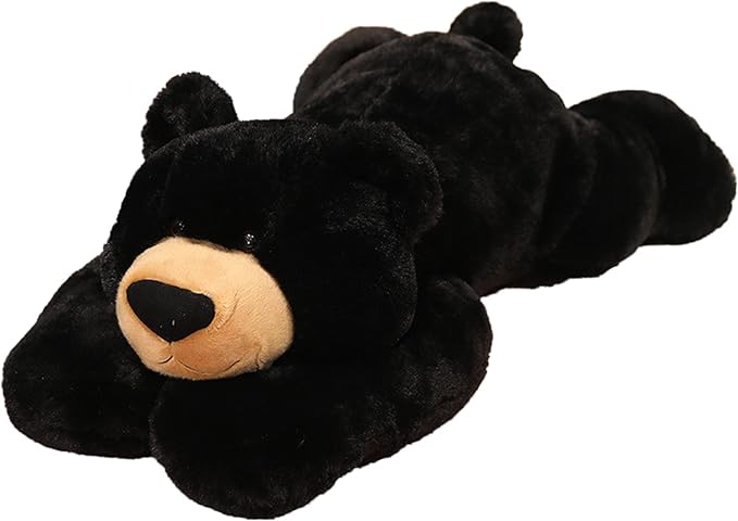 Weighted Stuffed Animals, 29.5" 6.2lbs Weighted Bear Stuffed Animal Toy Cute Black Bear Plush Pillow Weighted Plush Animals Toy