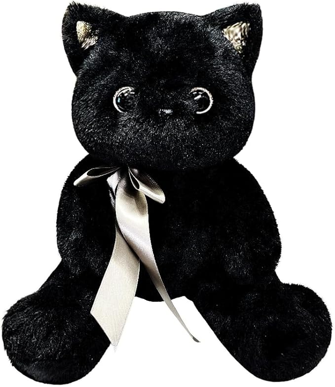 uoozii Warmable Cat Stuffed Animal - Microwavable 12" | 2 Pounds Unscented Weighted Stuffed Animals Non-Shedding Cat Plush Coolable & Heatable Warm Gifts for Kids & Adults
