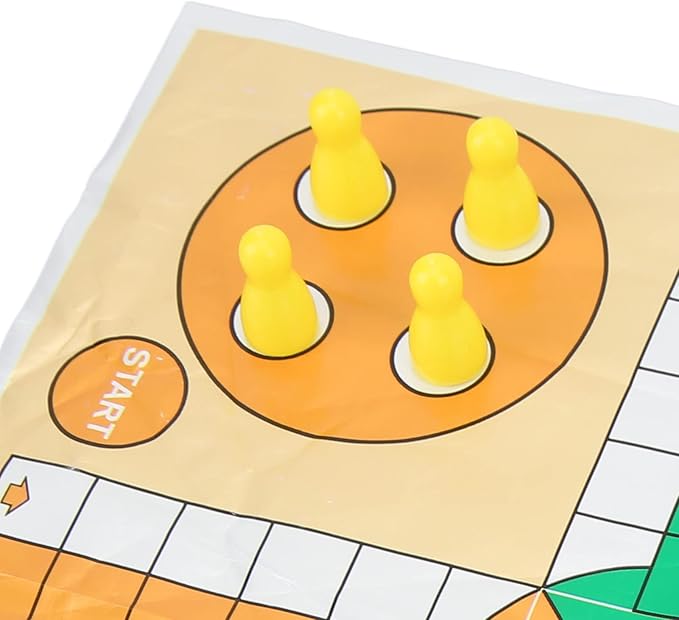Snake Flying Chess Game 3 in 1 Interactive Portable Family Dice Game Set with Clear Box for Kids Adults