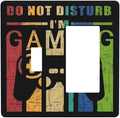 Gamepad Game Videos Gaming Playroom Gamer 2 Gang Single Toggle/Rocker Combination Outlet Light Switch Cover Teen Boy Kid Playing Room Decorative Combo Device 1-Toggle 1-Rocker/Decorator Wall Plate