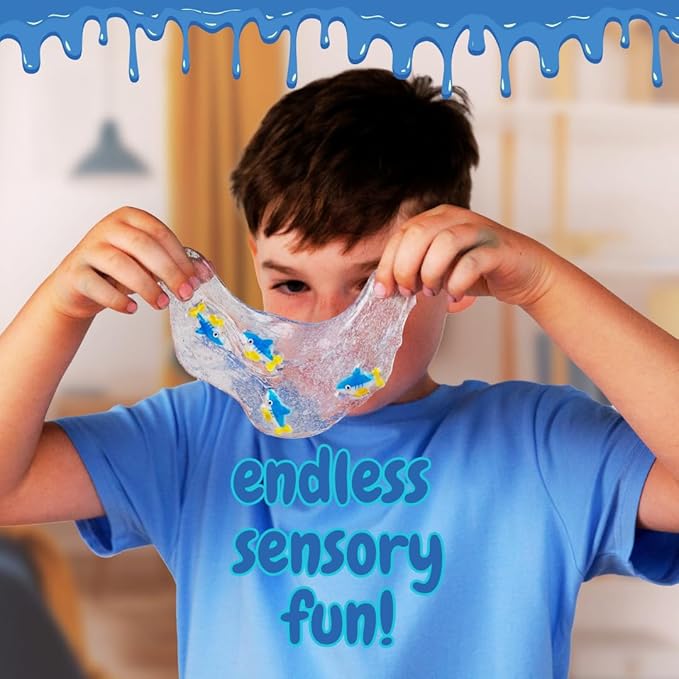 Aqua Endless Summer Shark Attack DIY Slime Kit – Creative STEM Craft with Ocean Adventure Theme