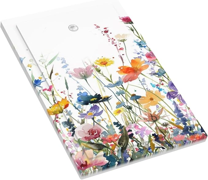 Watercolor Wildflowers Colorful Floral Plant Light Switch Cover Plate 1 Gang No Device Blank Electrical Wall Plates Faceplate Decorative Switch Plate Covers for Bedroom Living Room Decor