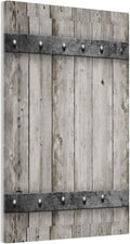 Farmhouse Grey Wood Barn Door Single Blank Wall Plates Decorative Light Switch Cover Barn Door Wood No Device Faceplate for Bathroom Bedroom Home （Plastic）