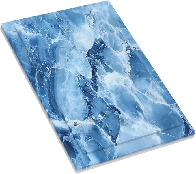 Light Switch Cover Blue Marble Abstract Luxury Modern Wall Plate Cover 1 Gang Blank No Device Decorative Outlet Covers Electrical Switchplate for Bathroom Bedroom Decor