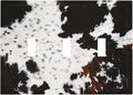 Western Black White Brown Cow Decorative 3 Gang Triple Toggle Light Switch Cover Highland Cowhide Wild Animal Fur Skin Spots Cheetah Leopard Print Wall Plate Electrical Three Device Switch Face Plate