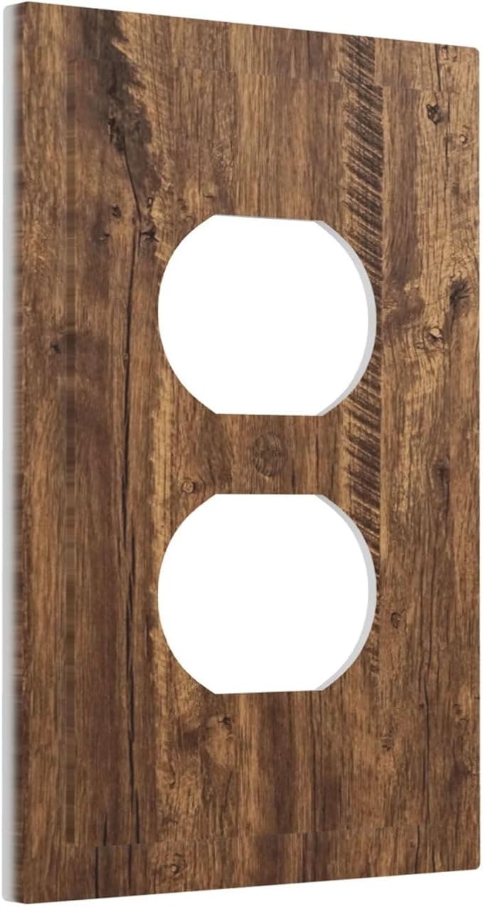 Rustic Old Wood Brown Crack Tree Tumor Print Outlet Covers 1 Gang Duplex Light Switch Cover Decorative Switch Plates Electrical Receptacle Faceplate Wall Plate for Farmhouse Home Decor