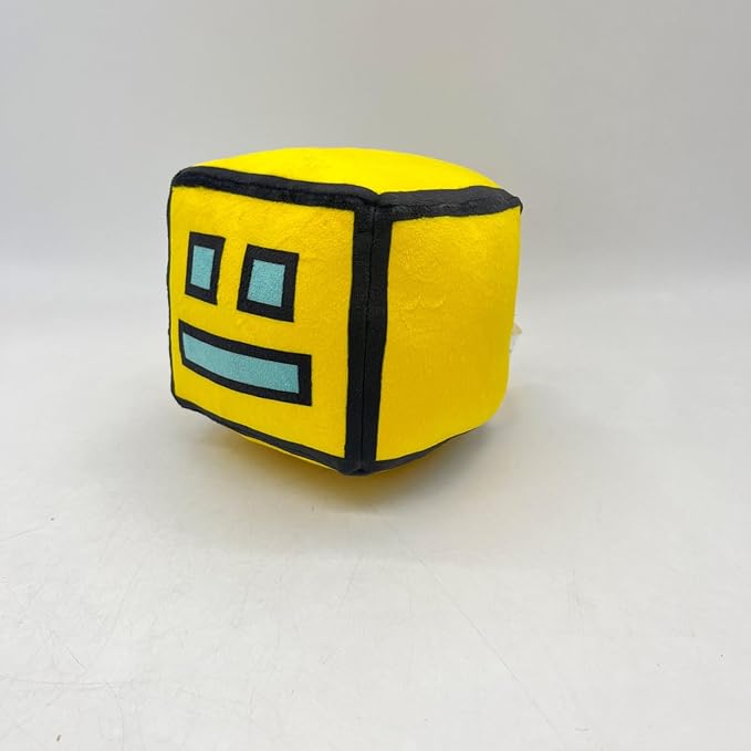 4.7” Cube Plush Toy Stuffed Plushie Doll Small Pillow Pendant Game Cute Fans Collection Birthday Gift (Yellow)
