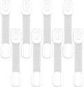 Fridge Strap Lock for Kids (8 Pack) Child Proof Fridge Locks with Strong 3M Adhesive, Baby Proof Refrigerator & Cabinet Safety Locks for Toddlers and Adults