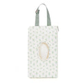 Quilted Baby Wipe Holder Quilted Wipe Pouch Portable Hanging Floral Wet Wipes Bag for Car, Stroller (Light Green 2)