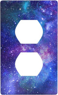 Space Galaxy Outlet Covers Decorative Electrical Outlets Duplex Outlet 1-Gang Wall Plate Receptacle Wall Outlet Cover