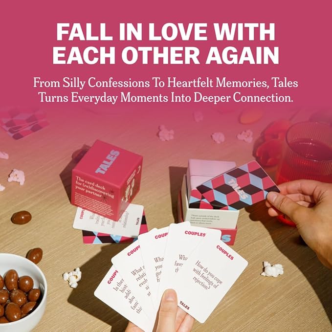 TALES 150 Conversation Starter Cards, Couples Edition, Prompts for Deeper Connection, Games for Adults, Date Night Ideas, Anniversaries, and Quality Time Together