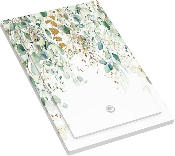 Gold Green Eucalyptus Leaves Plants Flowers Floral Light Switch Cover Plate 1 Gang No Device Blank Electrical Wall Plates Faceplate Decorative Switch Plate Covers for Bedroom Living Room Decor