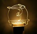 Night Light Multi Color Personalized LED Plug-in, Ultra-Slim Touch Night Light Smart Dusk to Dawn Sensor, Kids Children's Bedroom Kitchen Bathroom Hallway Play Room Variations (Gymnasts Gymnastics)