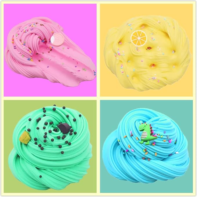 9 Packs Butter Slime Kit, Super Soft, Non-Sticky Stress Relief Toy, Party Favors and Birthday Gift for Boys and Girls