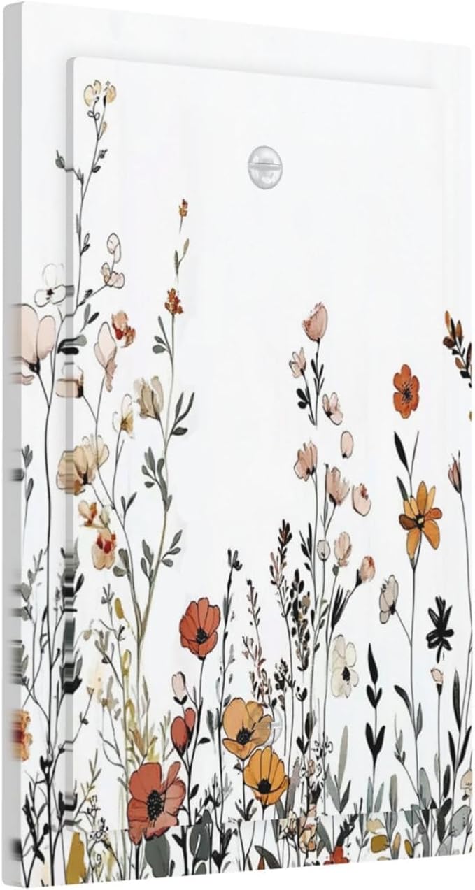 Light Switch Cover Plate Vintage Wildflower Colorful Plants Floral 1 Gang No Device Blank Electrical Wall Plates Faceplate Decorative Switch Plate For Bed Room Living Room Decor